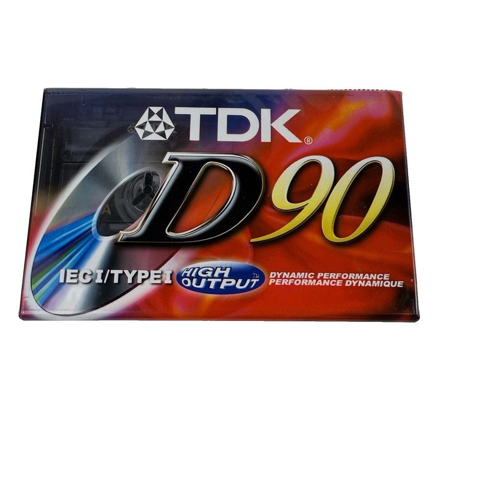 TDK D90 Blank Audio Cassette Tape IEC 1/ Type 1 High Output Dynamic Performance